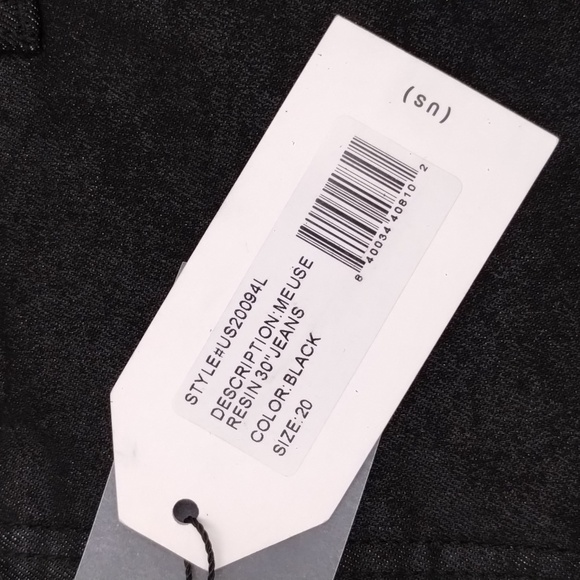 Universal Standard black shimmer jeans size 20 zip ankle new w/ tags 29" inseam - Picture 8 of 15